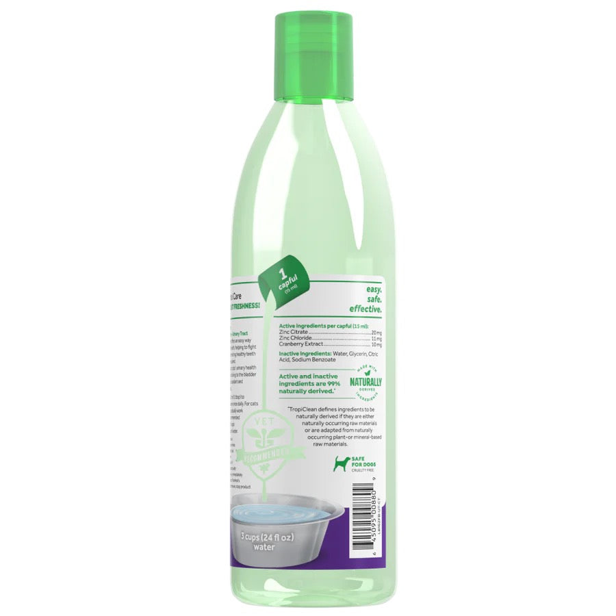 Tropiclean Fresh Breath Dental Water Additive +Urinary Tract Support for Cats (16oz)