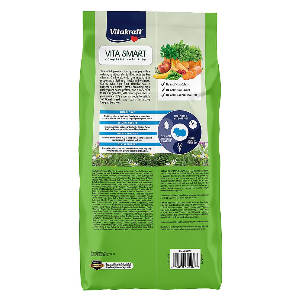 8lb Vitakraft Vita Smart Guinea Pig Food