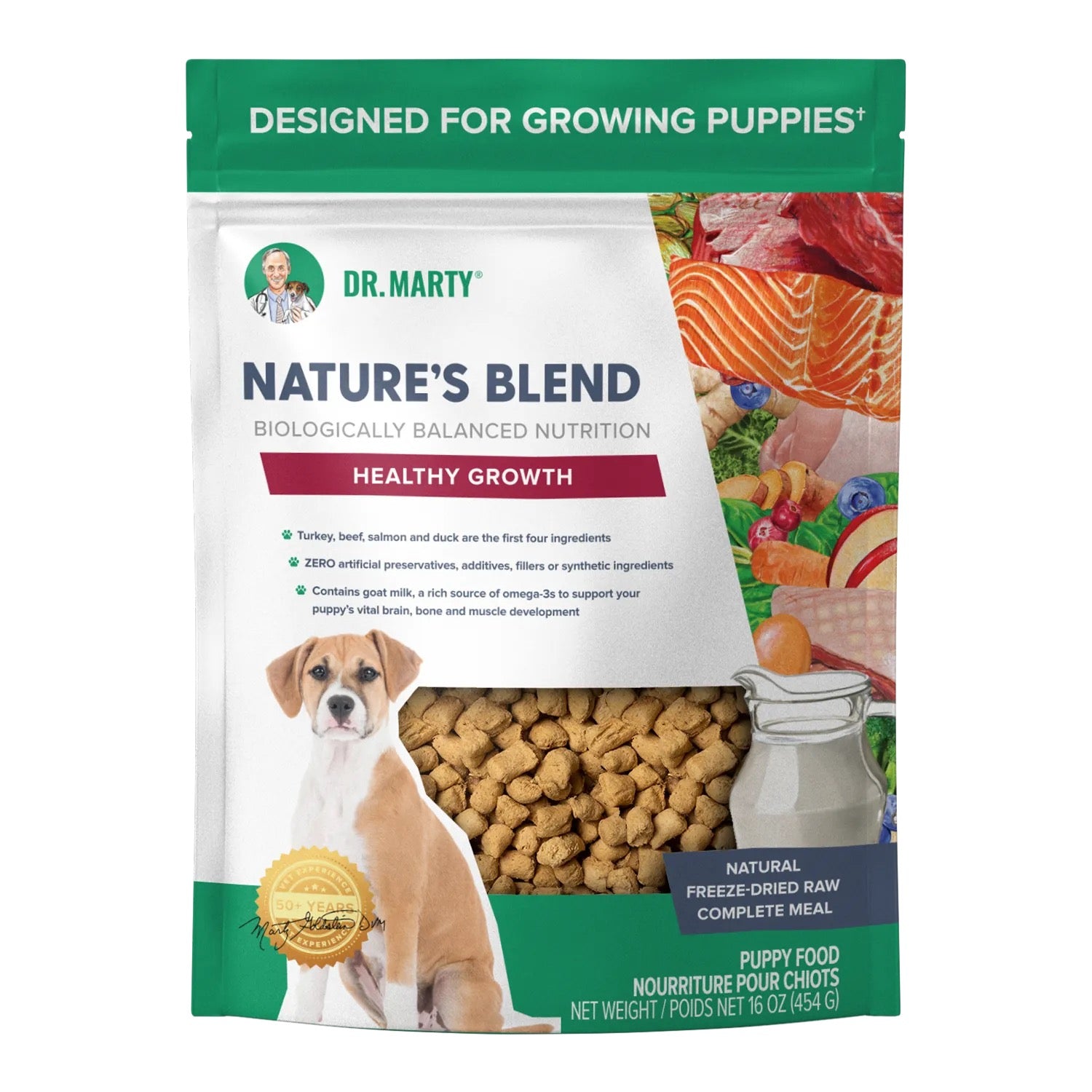 Dr Marty's Freeze Dried Raw Healthy Growth Puppy Dog Food (16oz)
