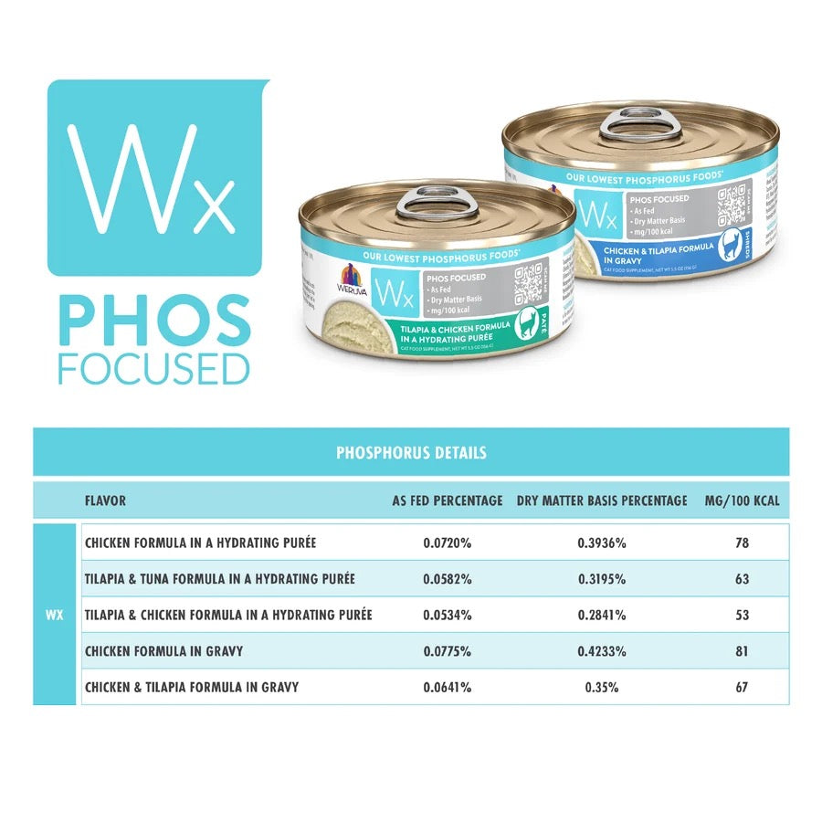 Weruva Wx Phosphorus Focused Hydrating Tilapia & Chicken Puree (5.5oz)