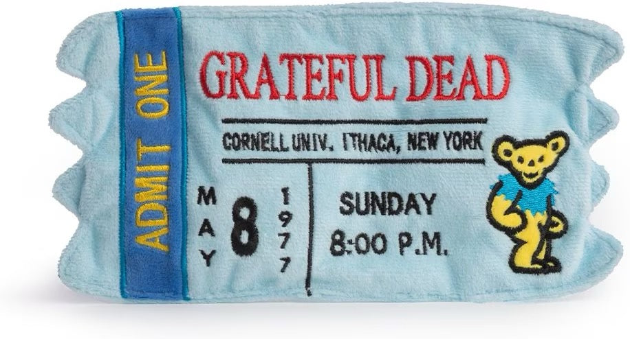 FabDog Grateful Dead Admission Ticket Dog Plush Toy
