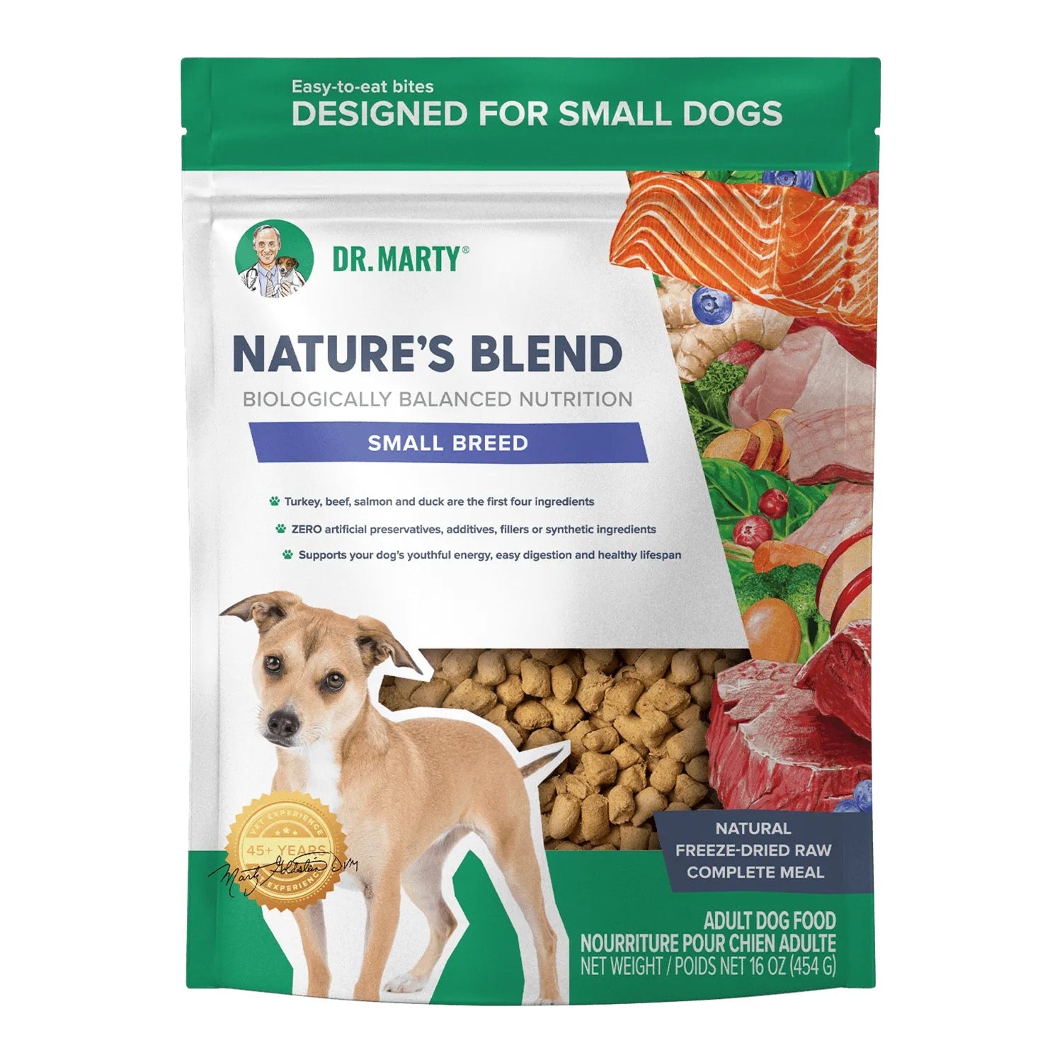 Dr Marty's Freeze Dried Raw Small Breed Dog Food (16oz)