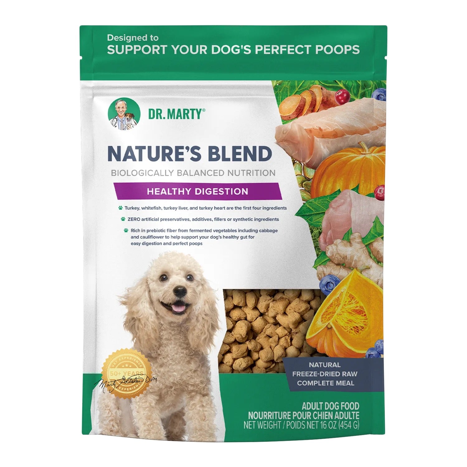 Dr Marty's Freeze Dried Raw Healthy Digestion Dog Food (16oz)