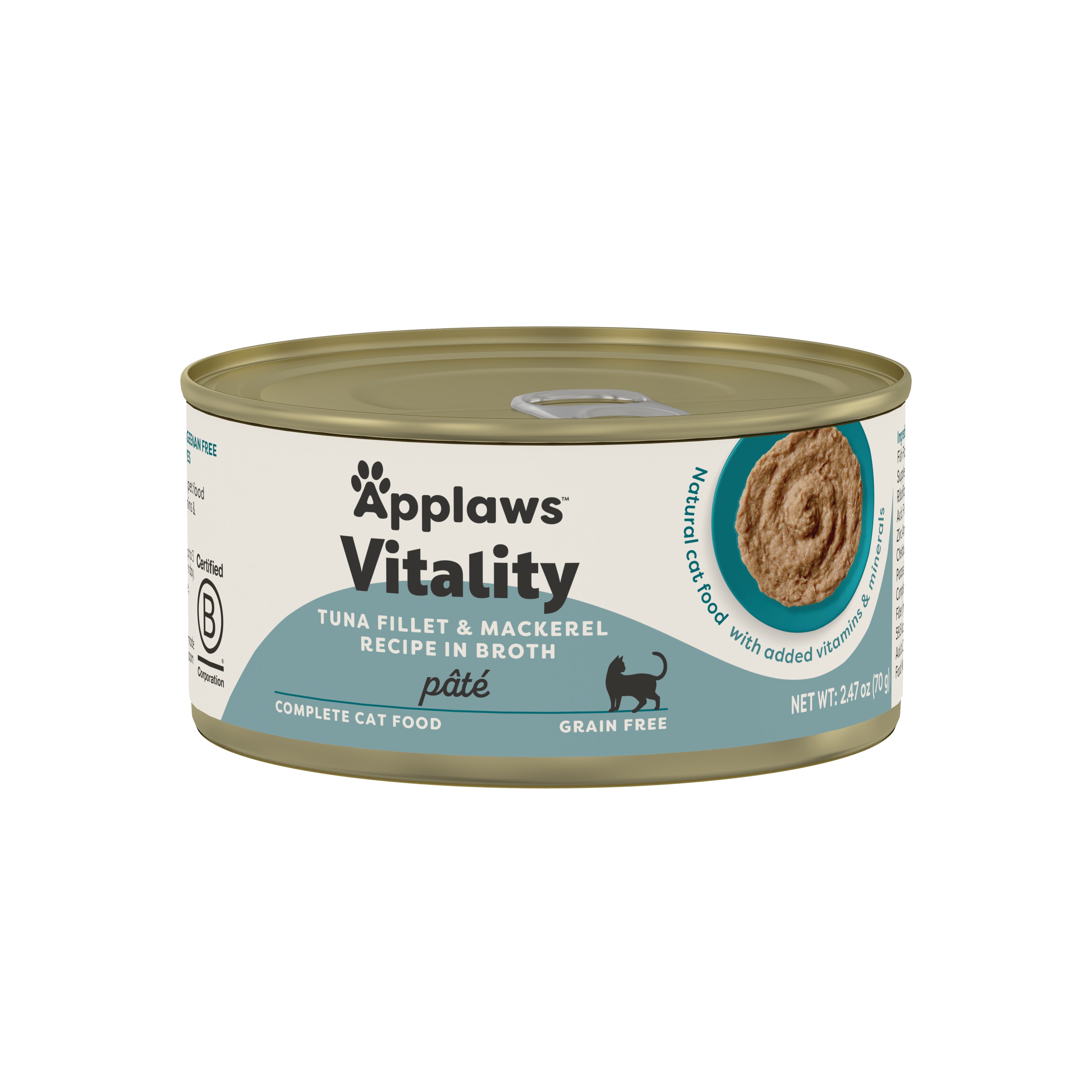 Applaws Vitality Grain Free Tuna & Mackerel Pate (2.47oz)