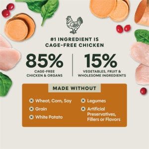 Instinct Fresh Dried Meal Blends Freeze Dried Chicken & Harvest Blend Dog Food (3oz)