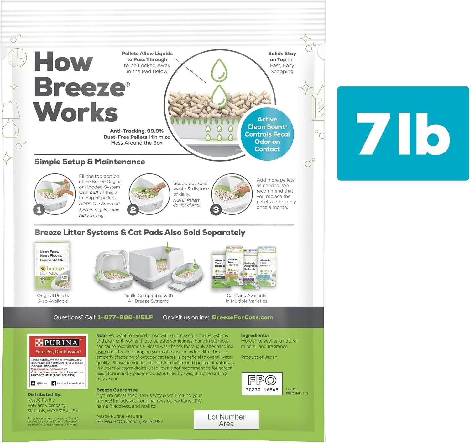 Tidy Cat Breeze Cat Litter Enhanced Pellets (7lb)