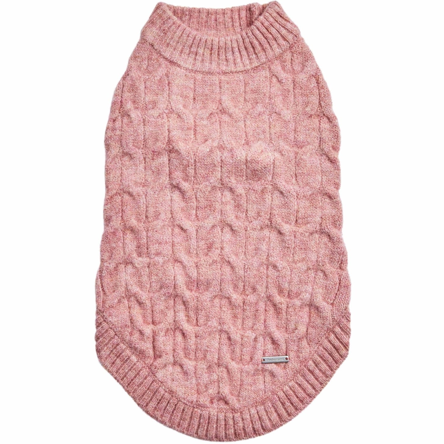 Blueberry Pet Crew-neck Fuzzy Textured Knit Dog Sweater | Rainbow Pink
