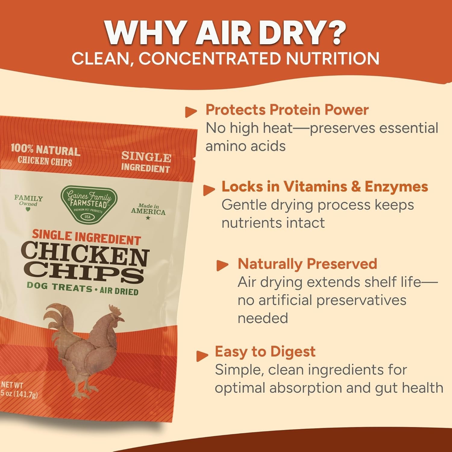 Gaines Family Farmstead Air Dried Chicken Chips (5oz)