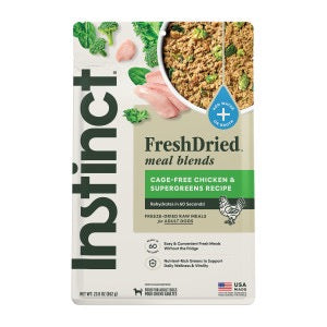 Instinct Fresh Dried Meal Blends Freeze Dried Chicken & Supergreens Blend Dog Food (