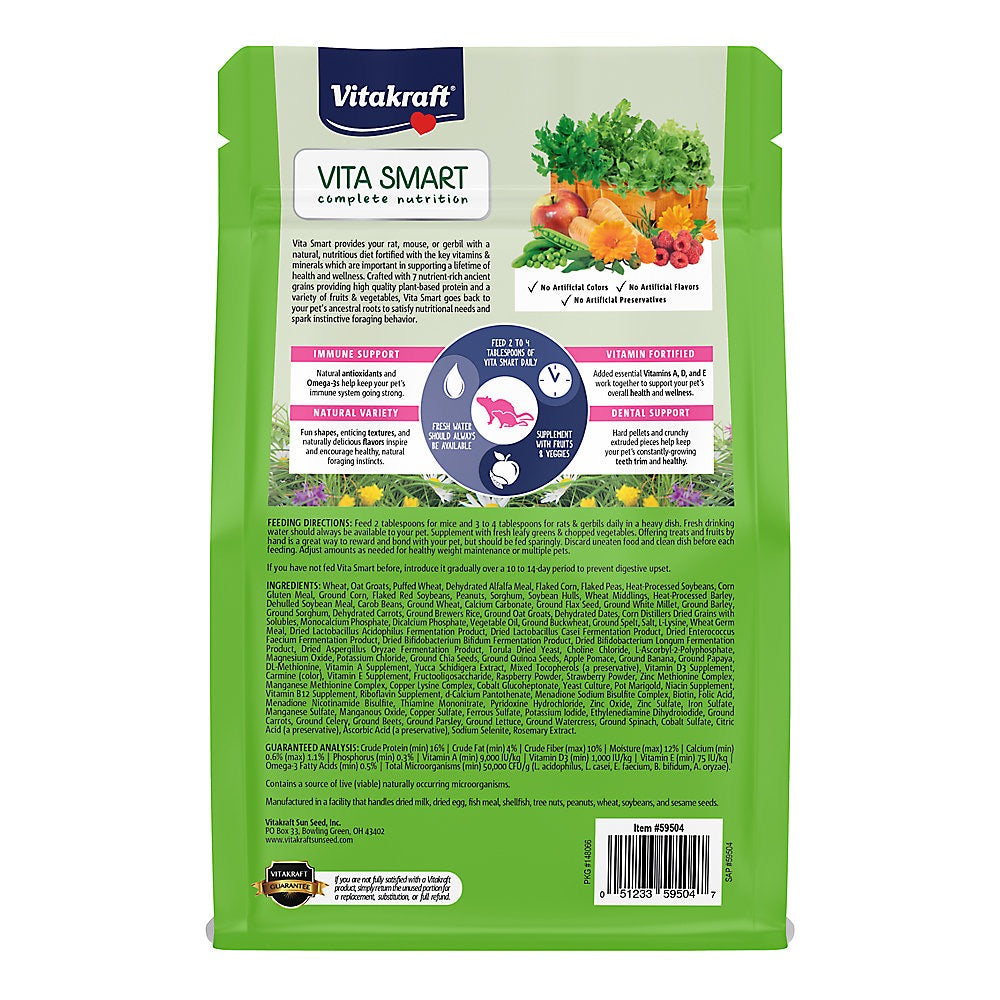 2lb Vitakraft Vita Smart Rat, Mouse & Gerbil Food