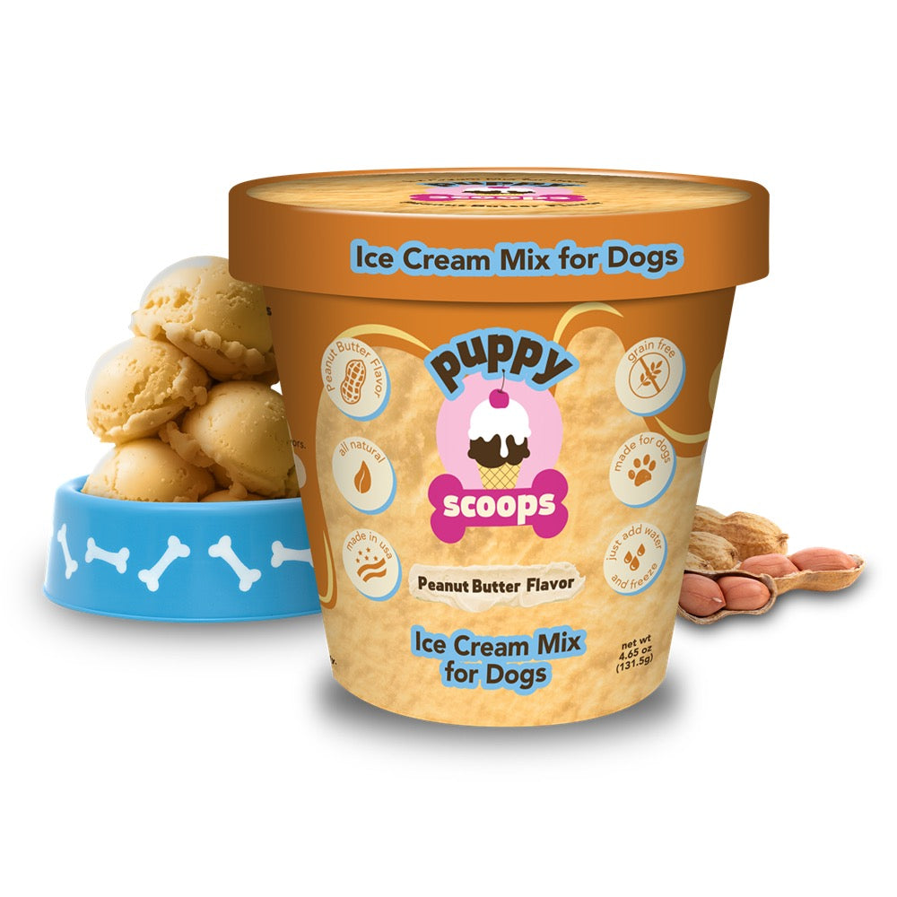 Puppy Cake Scoops Ice Cream Mix Peanut Butter Pint Large (4.65oz)