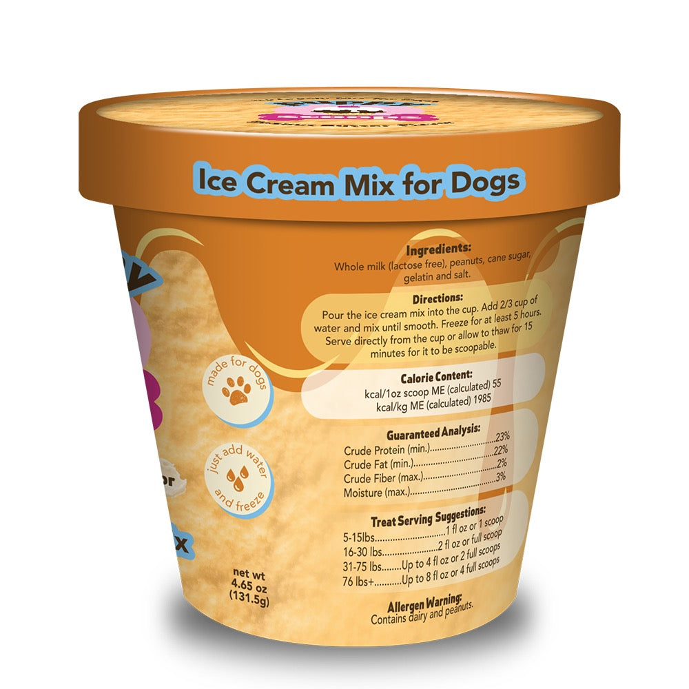 Puppy Cake Scoops Ice Cream Mix Peanut Butter Pint Large (4.65oz)