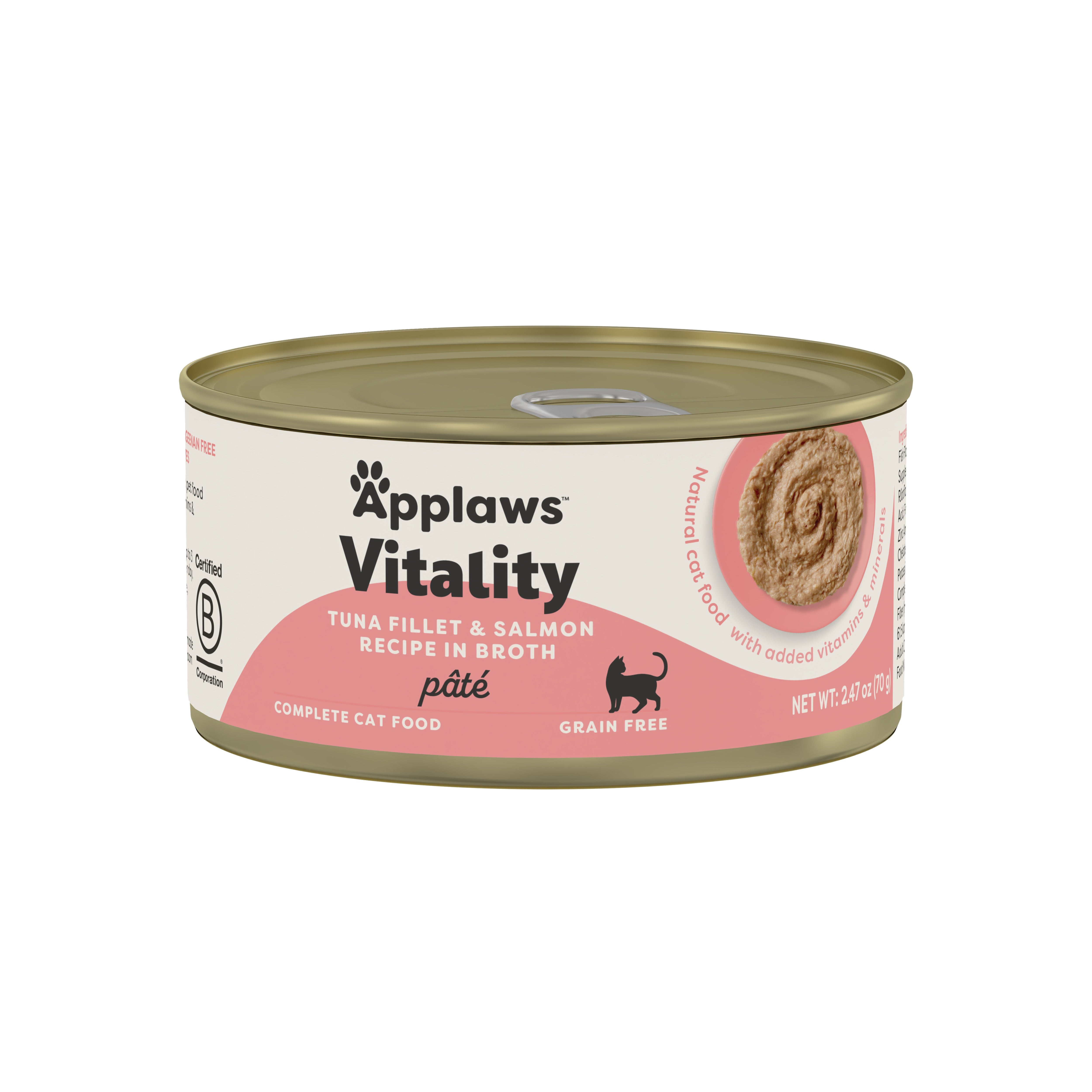Applaws Vitality Grain Free Tuna & Salmon Pate (2.47oz)