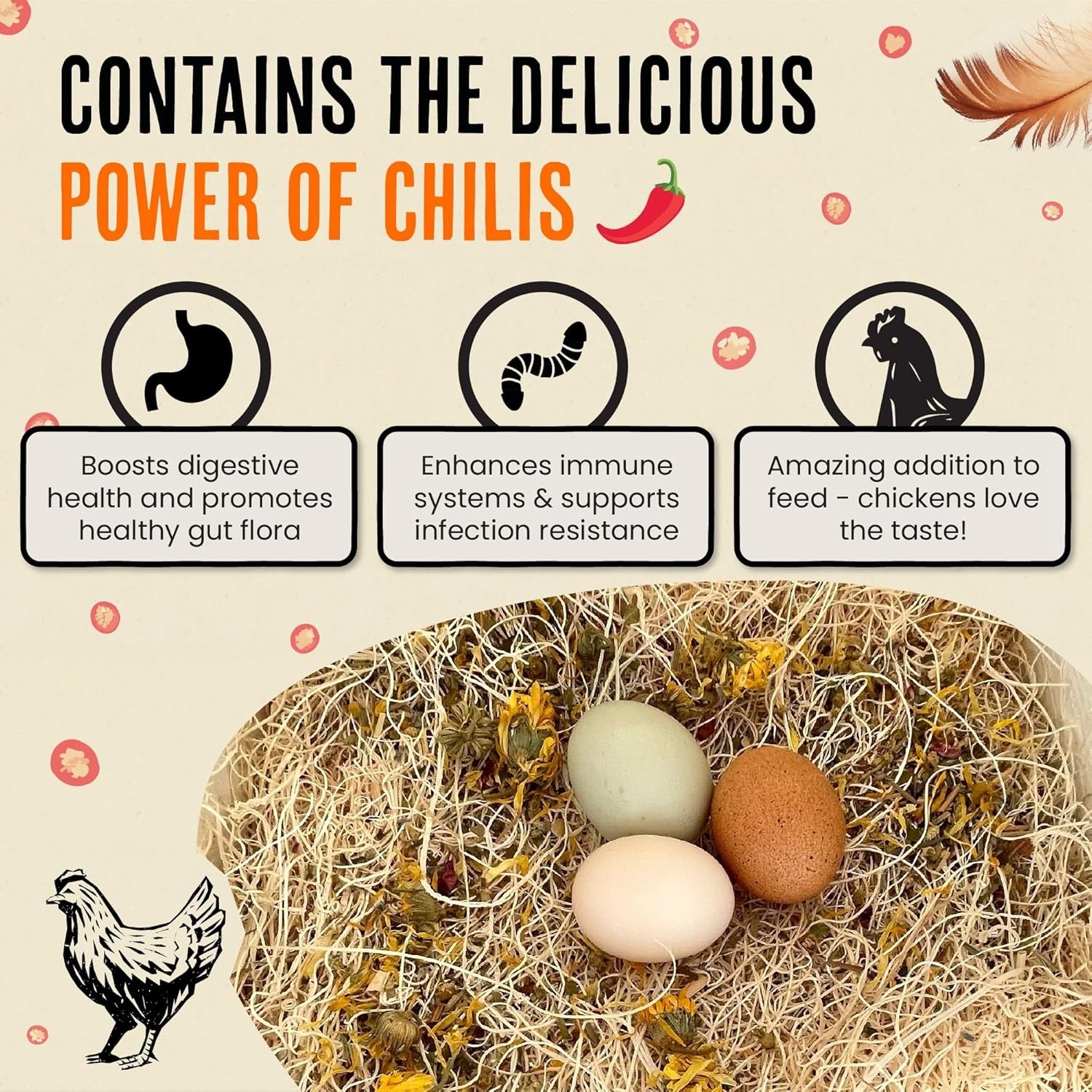 Roosty's Chicken Nesting Herbs | Pest Repellent | For Chicken Coops 1lb