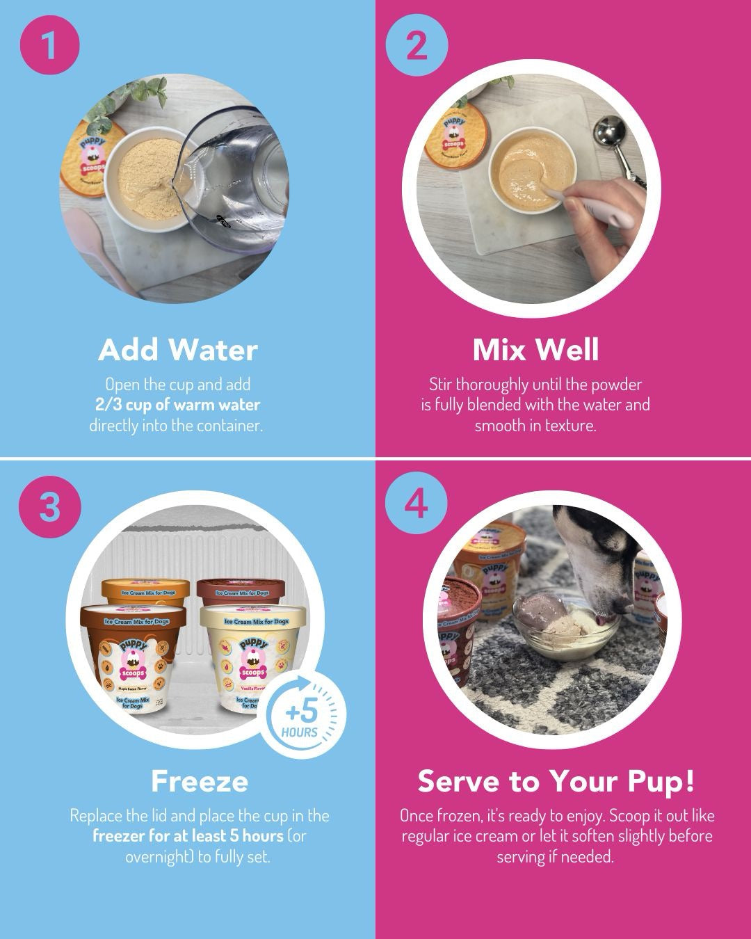 Puppy Cake Scoops Ice Cream Mix Peanut Butter Pint Large (4.65oz)