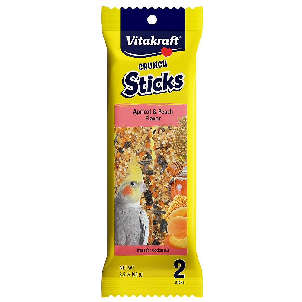 3.5oz Vitakraft Crunch Sticks Apricot & Peach Cockatiel Treats
