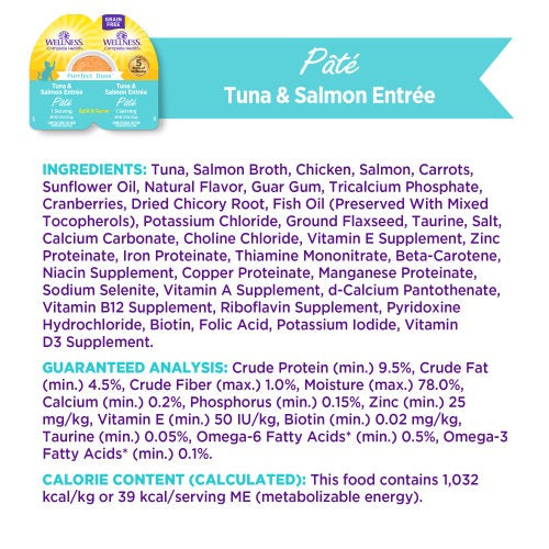 Wellness Complete Health Perfect Duos Grain Free Tuna & Salmon Pate (2.64oz)