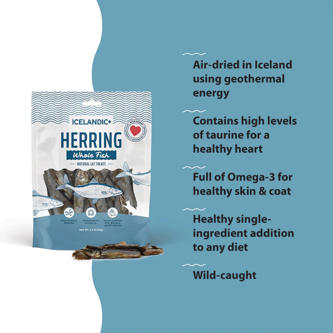 Icelandic Herring Whole Fish Cat Treats (1oz)
