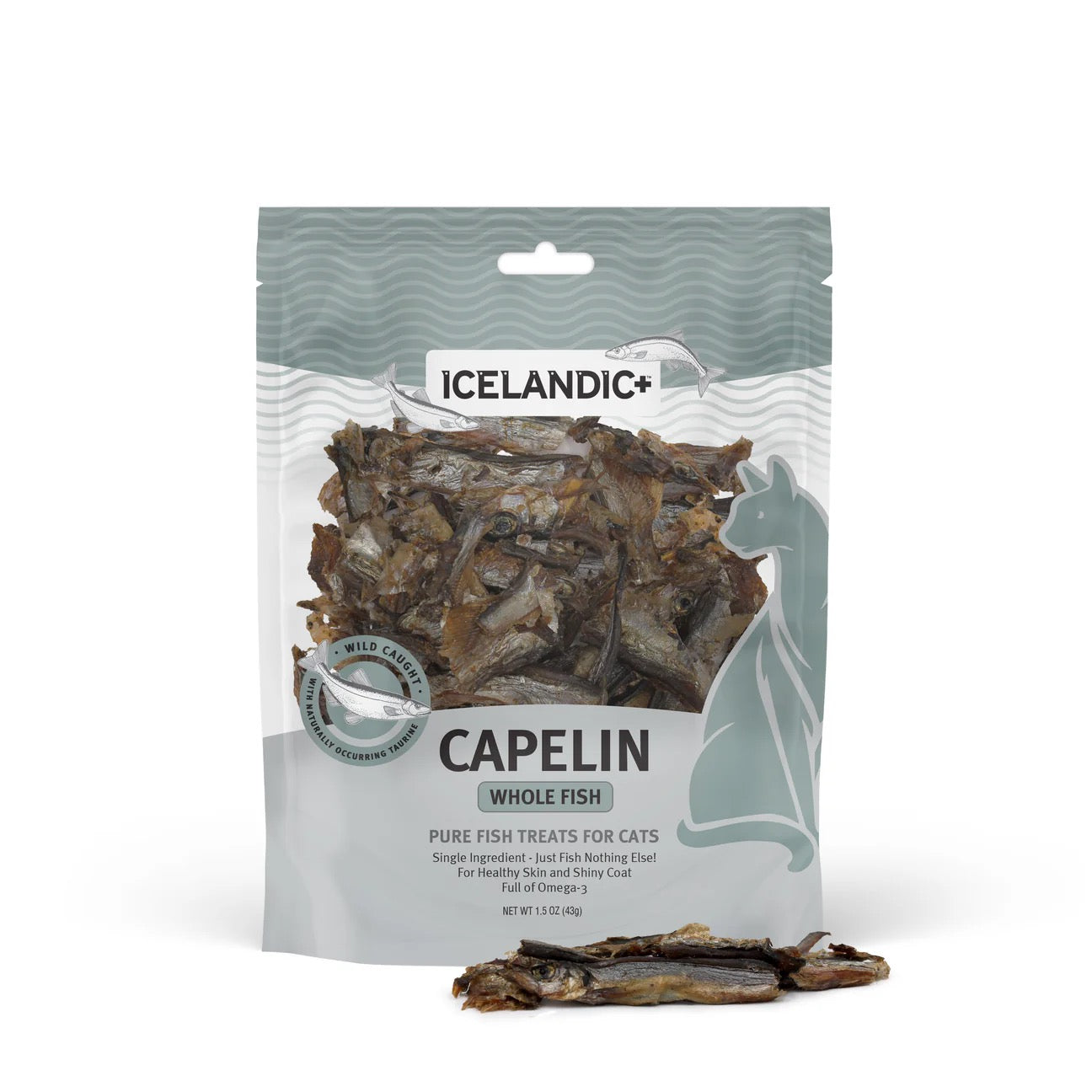 Icelandic Capelin Whole Fish & Pieces Cat Treats (1.5oz)