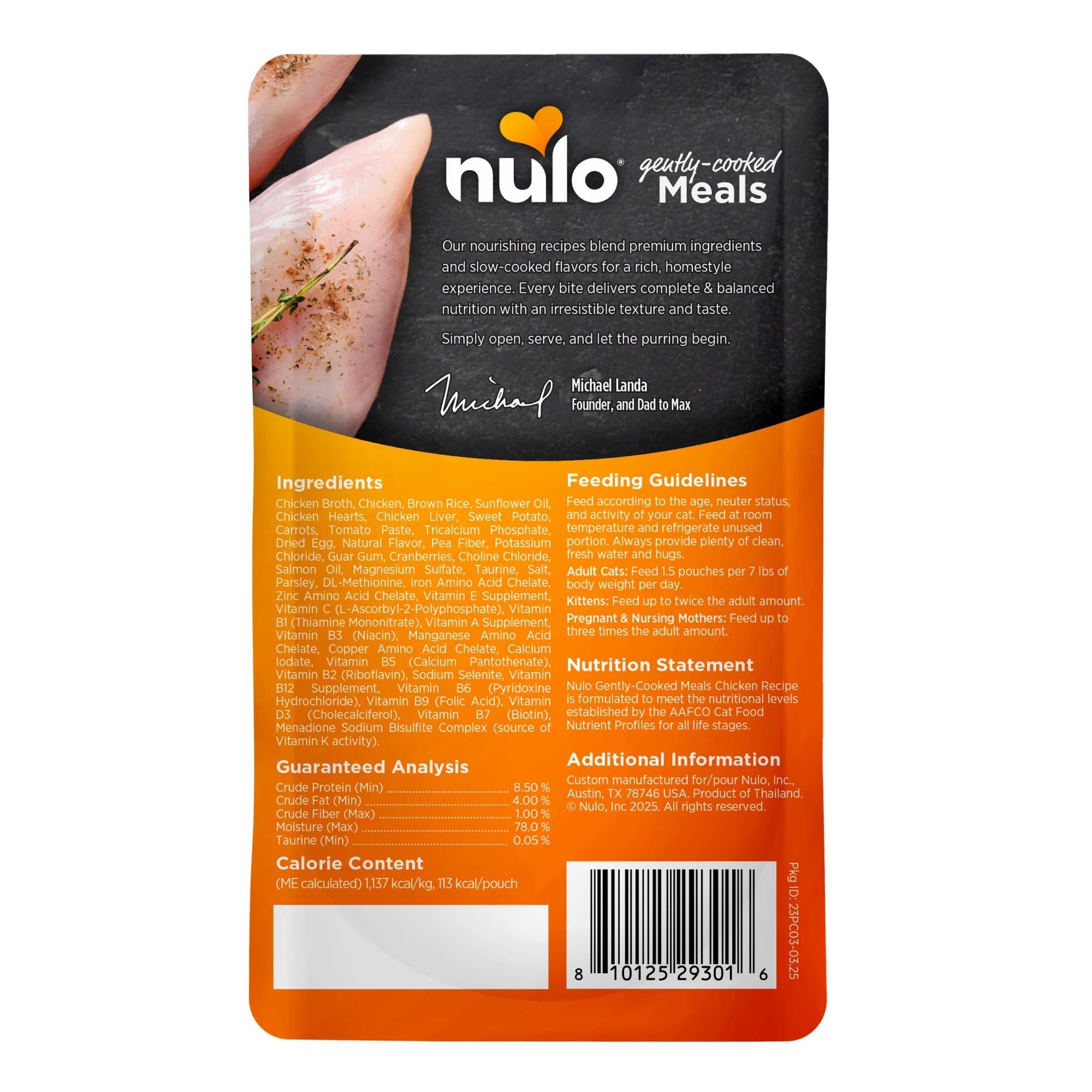 Nulo Gently Cooked Meals Chicken Recipe Cat Pouch (3.5oz)