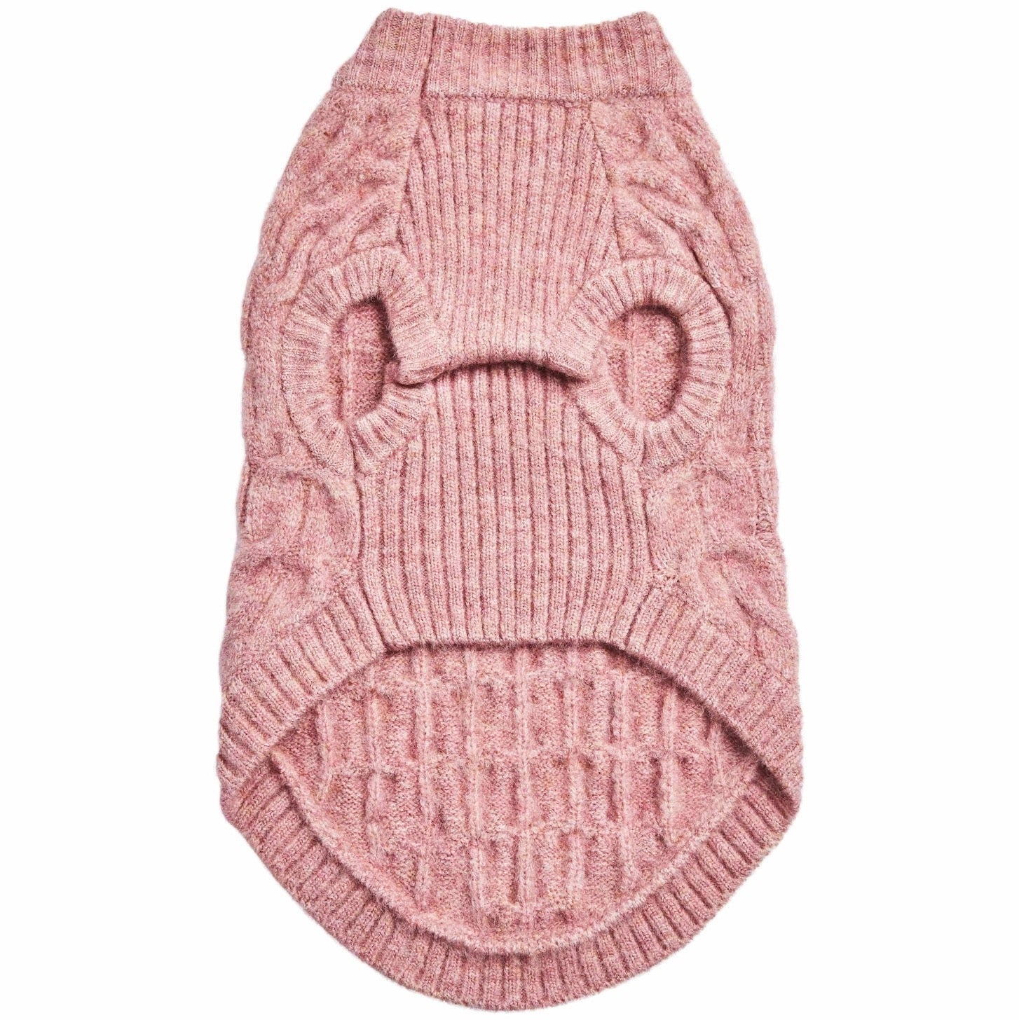 Blueberry Pet Crew-neck Fuzzy Textured Knit Dog Sweater | Rainbow Pink
