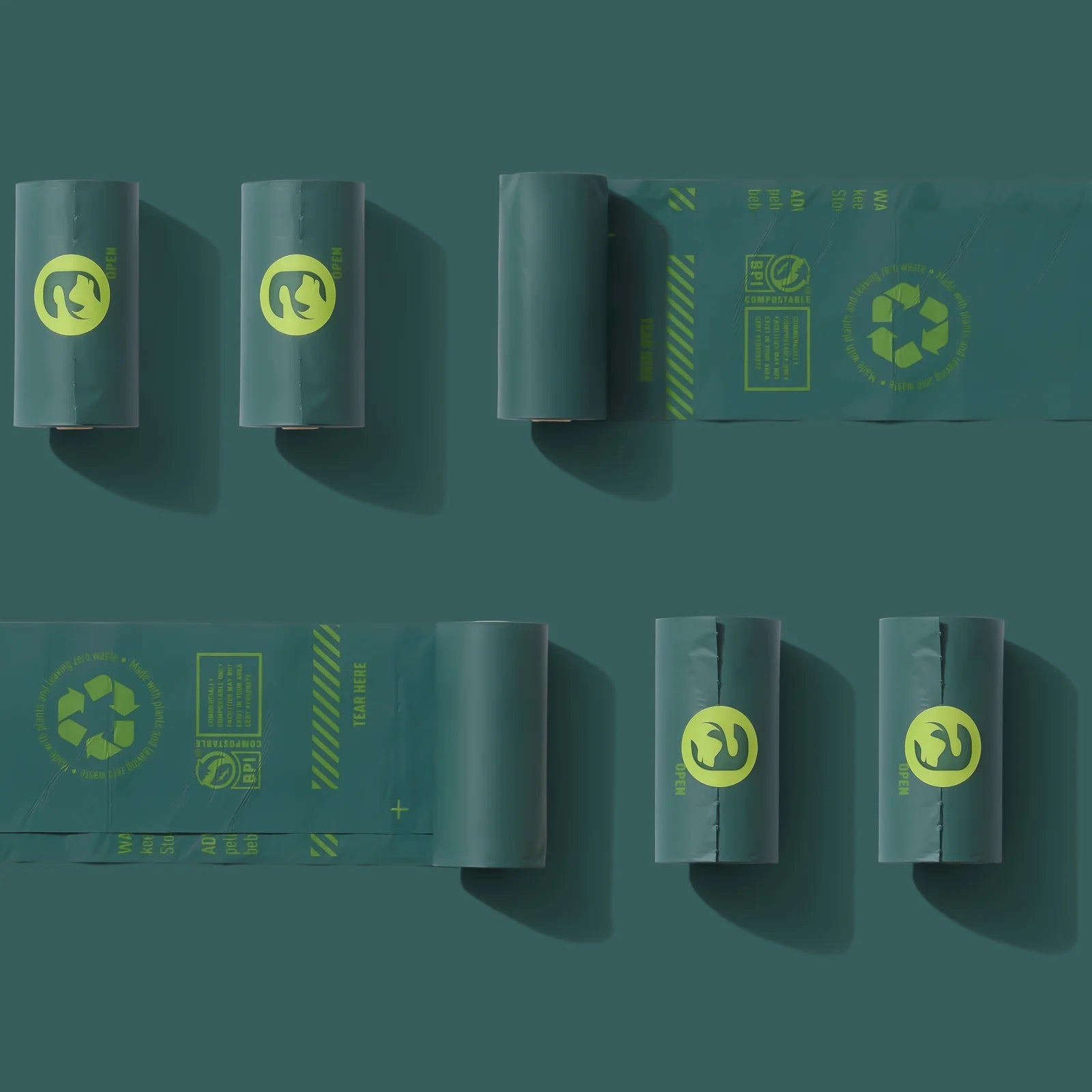 Greener Bark 100% Compostable Dog Poop Bags - 3 Rolls (45 Bags)