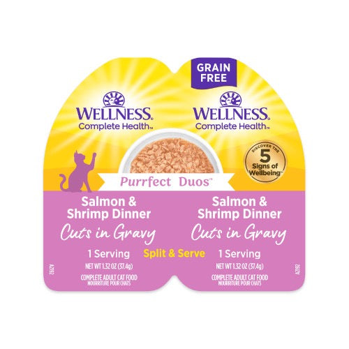 Wellness Complete Health Perfect Duos Grain Free Salmon & Shrimp Cuts in Gravy (2.64oz)