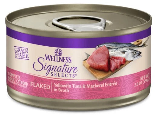 Wellness Core Signature Select Grain Free Flaked Tuna & Mackerel Wet Cat Food (2.8oz)