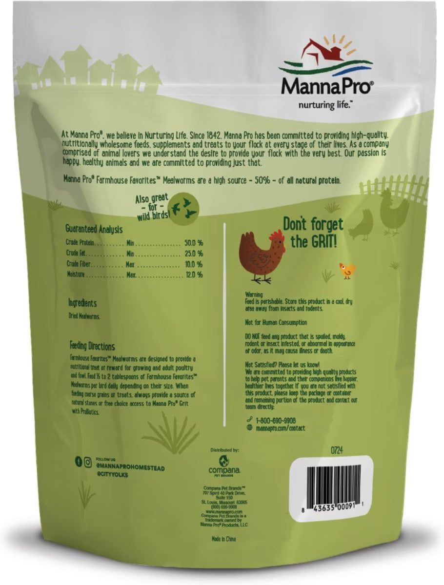 Manna Pro Farmhouse Favorites Mealworms (10oz)