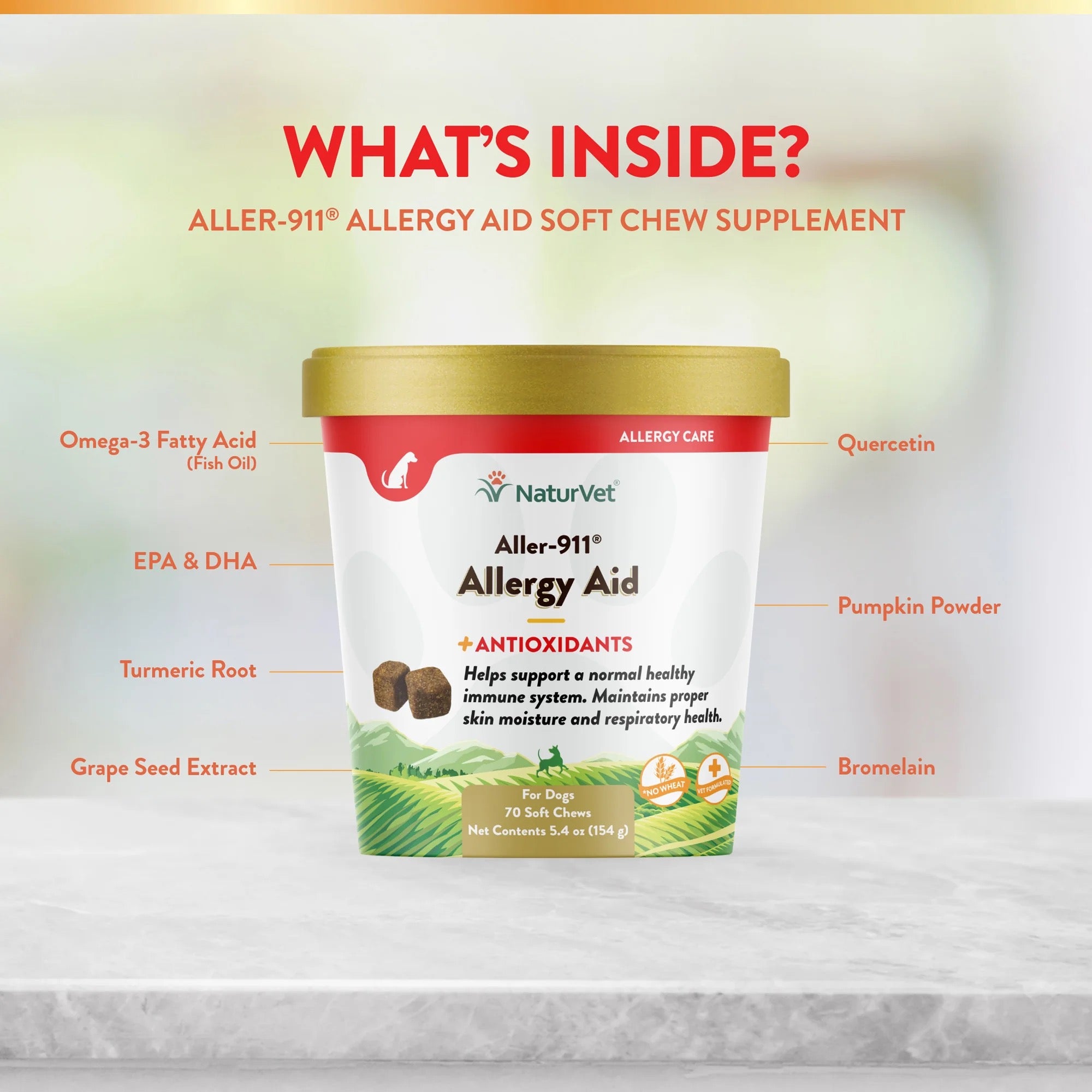 Naturvet Aller-911 Antioxidant Chew