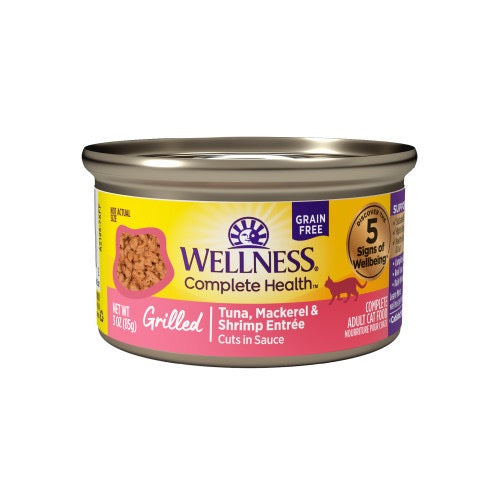Wellness Complete Health Grilled Tuna, Mackerel, & Shrimp Wet Cat (3oz)