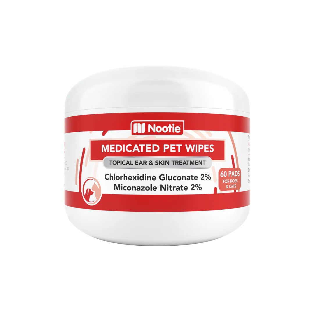 60 Count Nootie Antimicrobial Medicated Pet Wipes