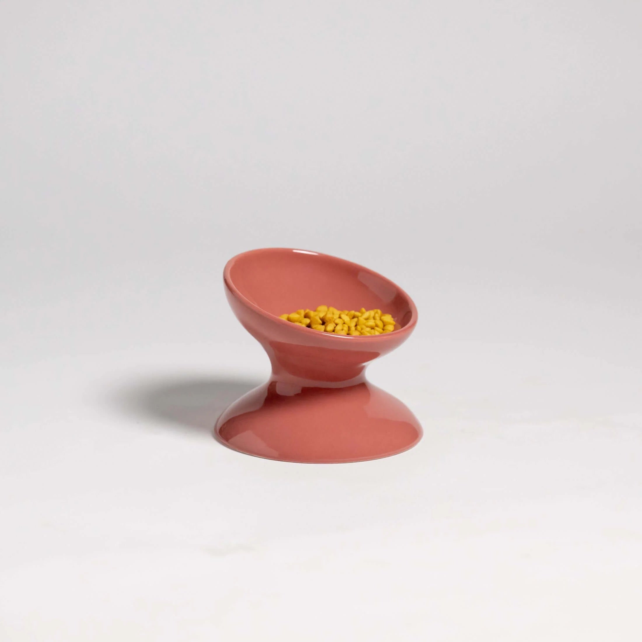 Rawry Elevated Tilted Ceramic Pet Bowl (Plum)