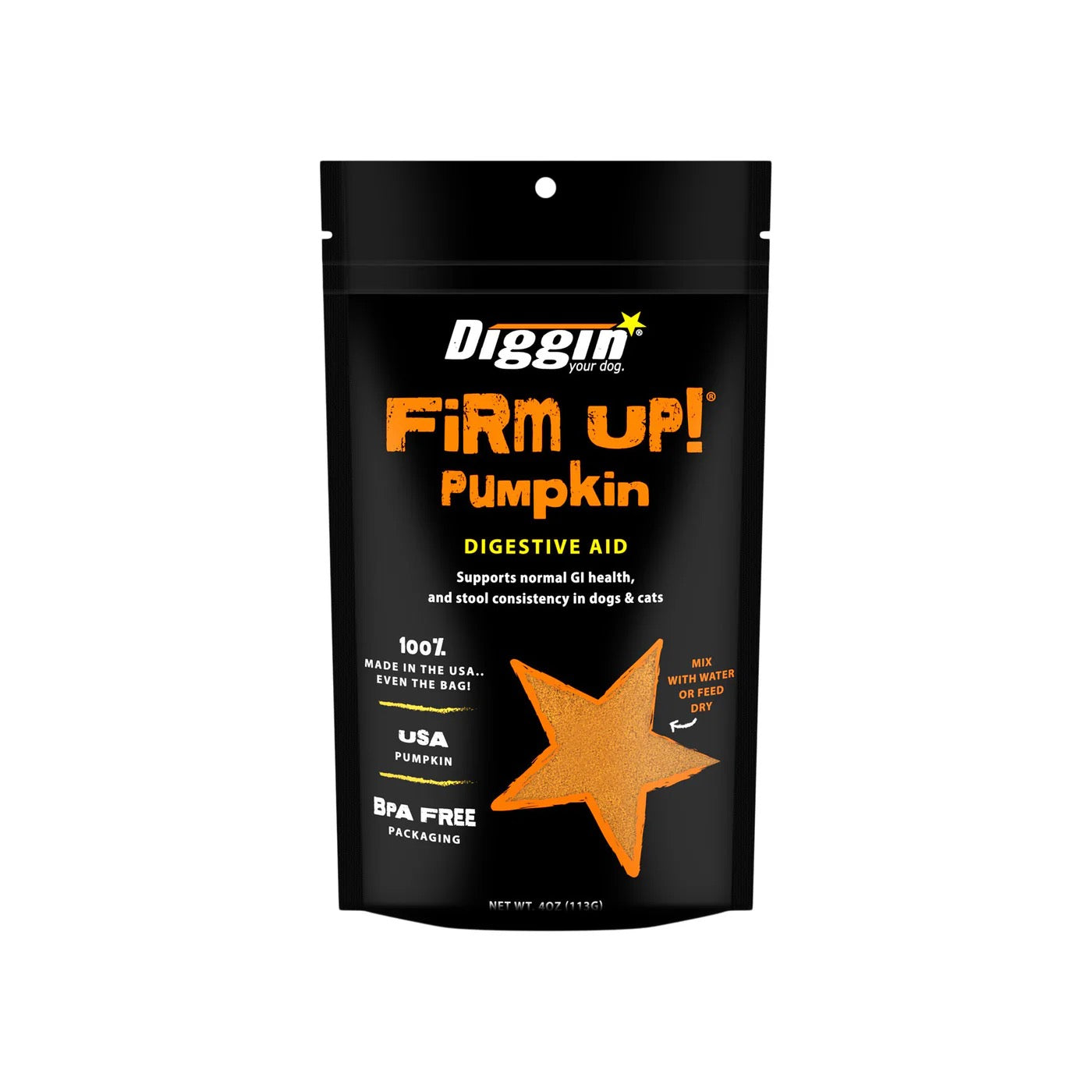 Diggin Your Dog Firm Up! Dog & Cat Pumpkin Digestive Aid