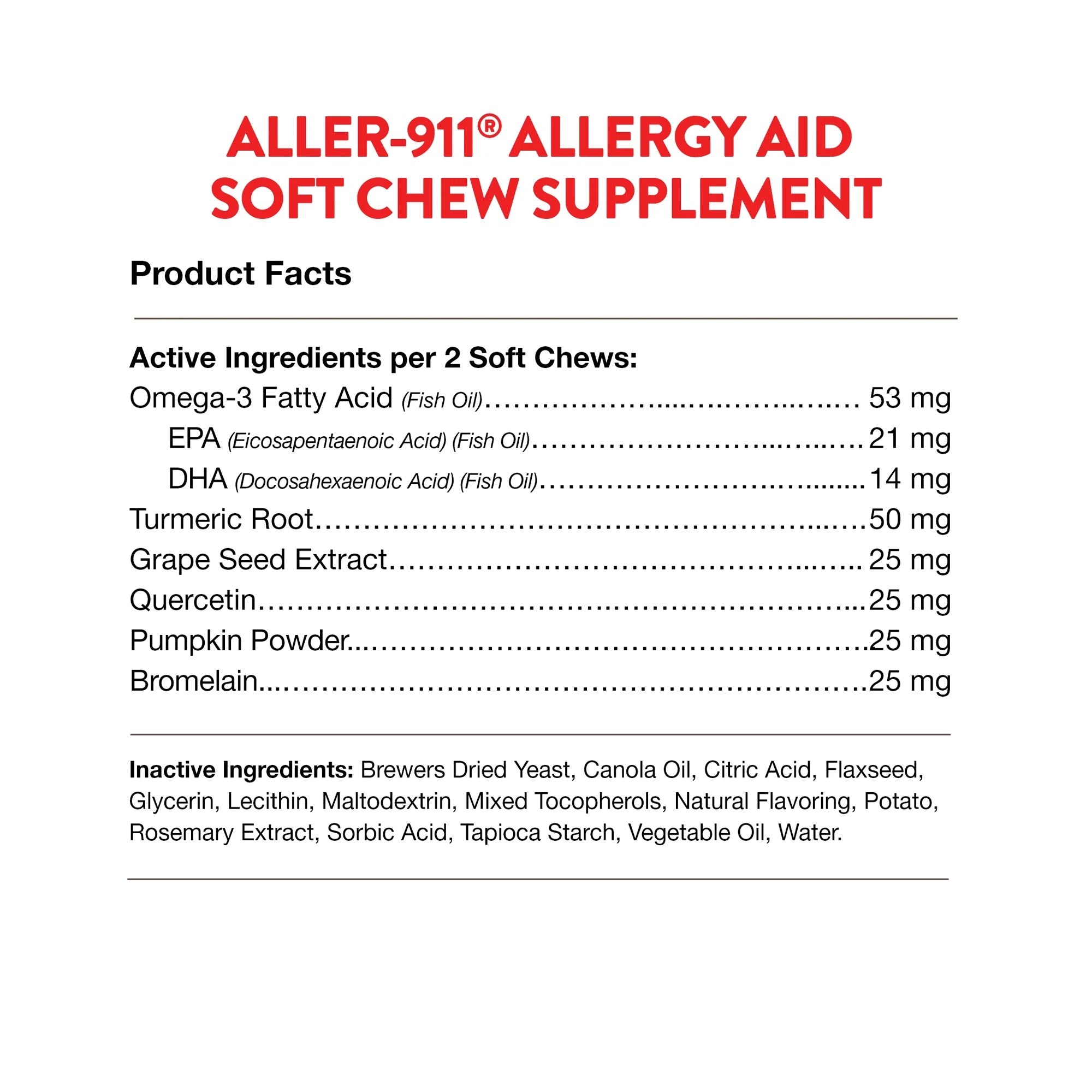 Naturvet Aller-911 Antioxidant Chew
