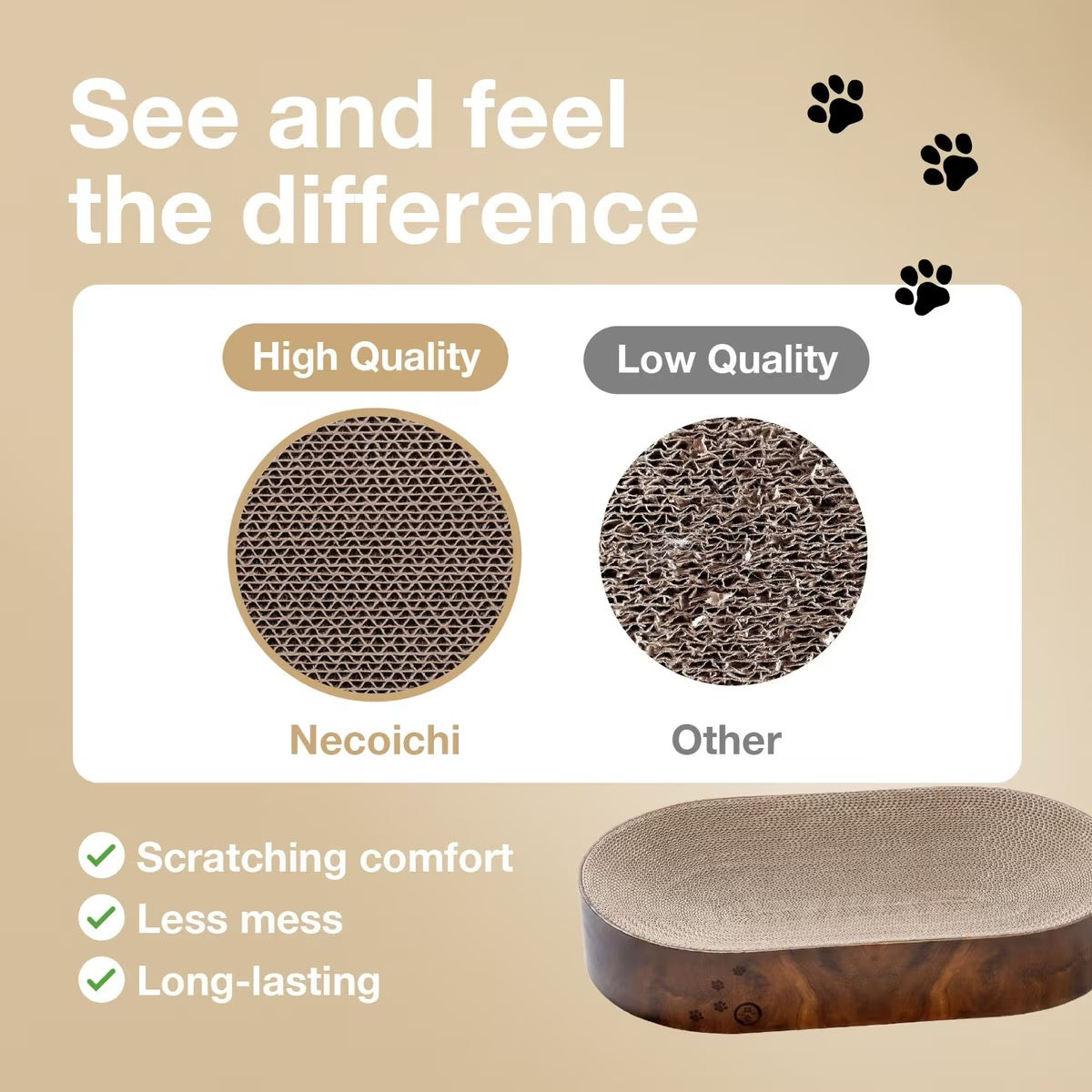 Necoichi Cozy Cat Scratcher Bowl Capsule (Dark Cherry)