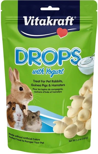 5.3oz Vitakraft Drops with Yogurt Rabbit, Guinea Pig & Hamster Treats