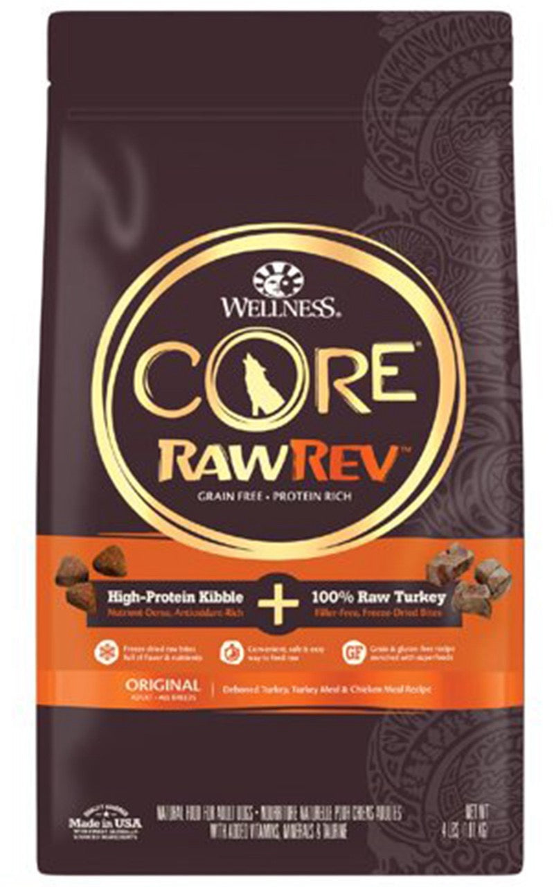 WP DOG CORE RAWREV ORIG 4LB DBONE 火鸡碎