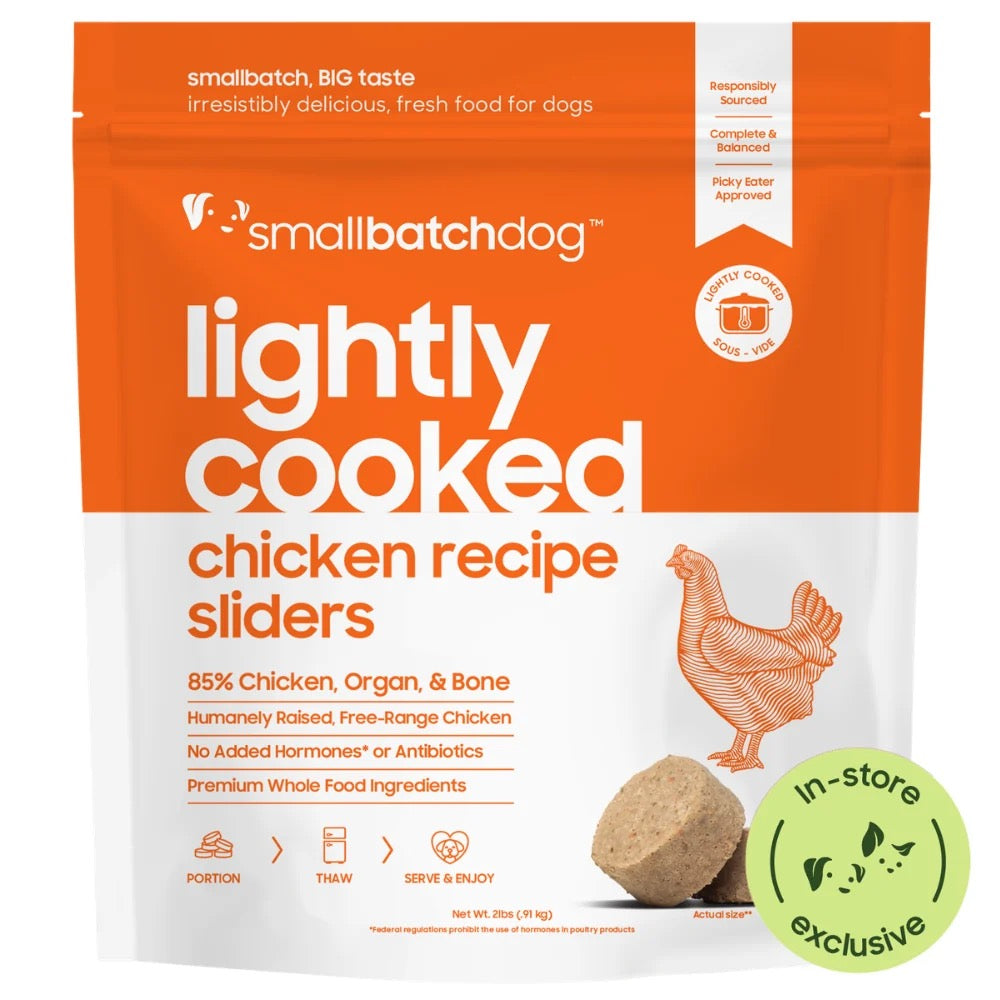 Smallbatch Frozen Lightly Cooked Chicken Dog Food (2lb)