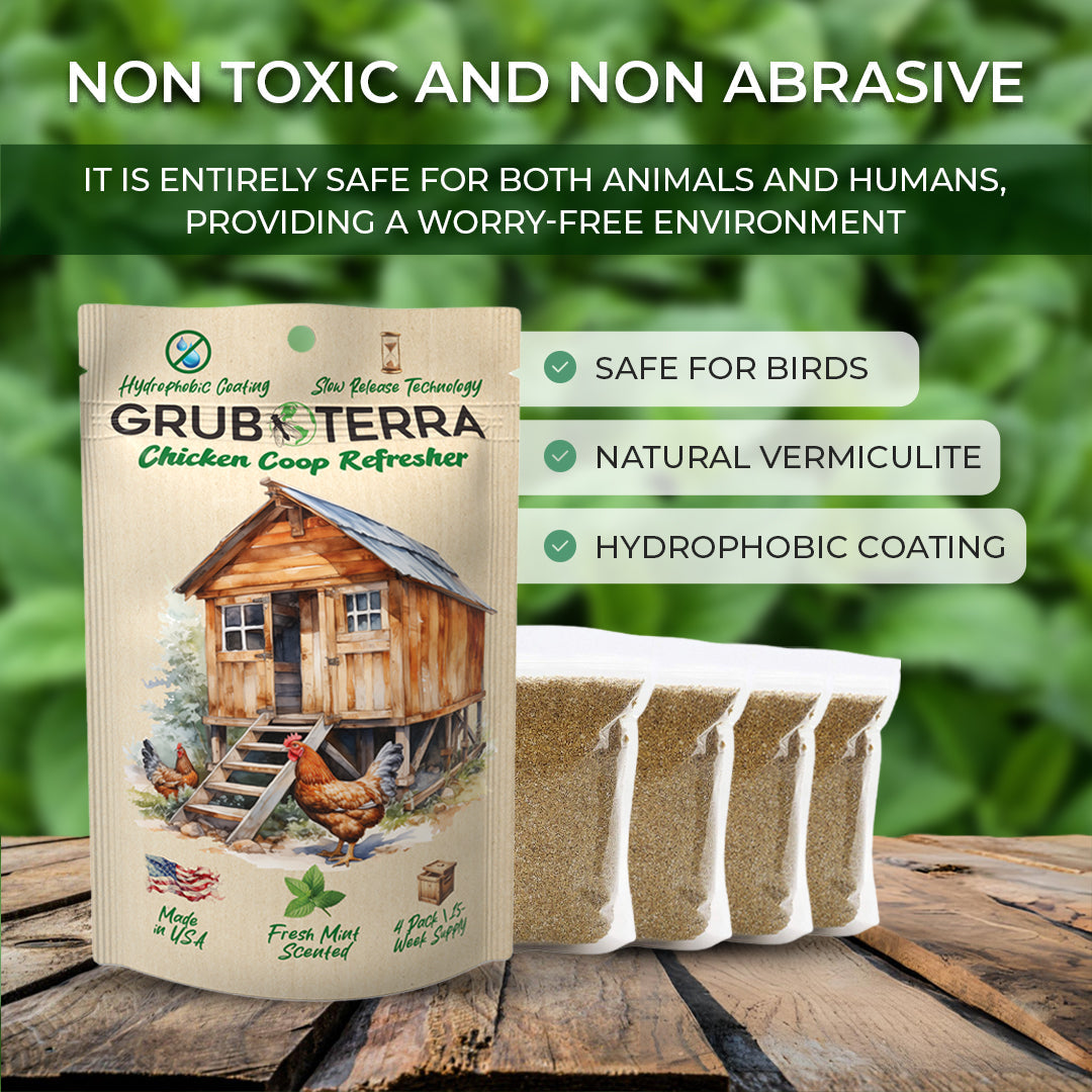 GrubTerra Coop Refresher. Keeps The Coop Smelling Fresh For Longer!