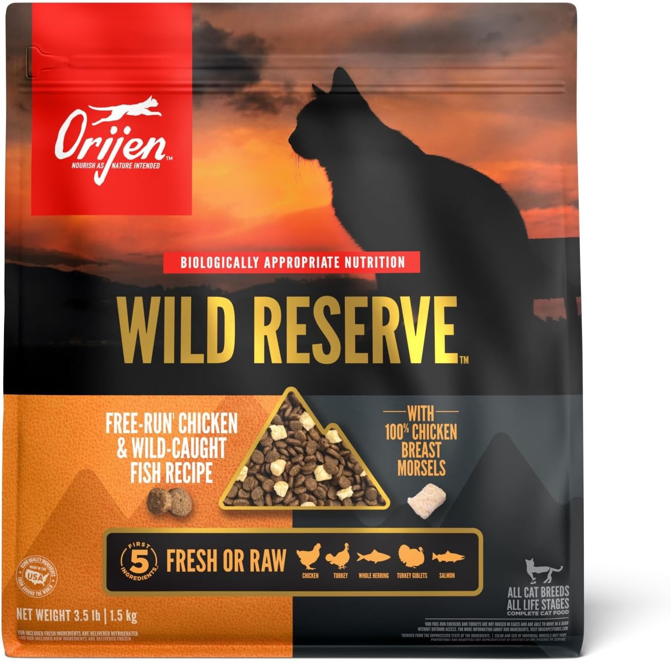 Orijen Grain Free Wild Reserve Chicken & Fish Recipe Dry Cat Food
