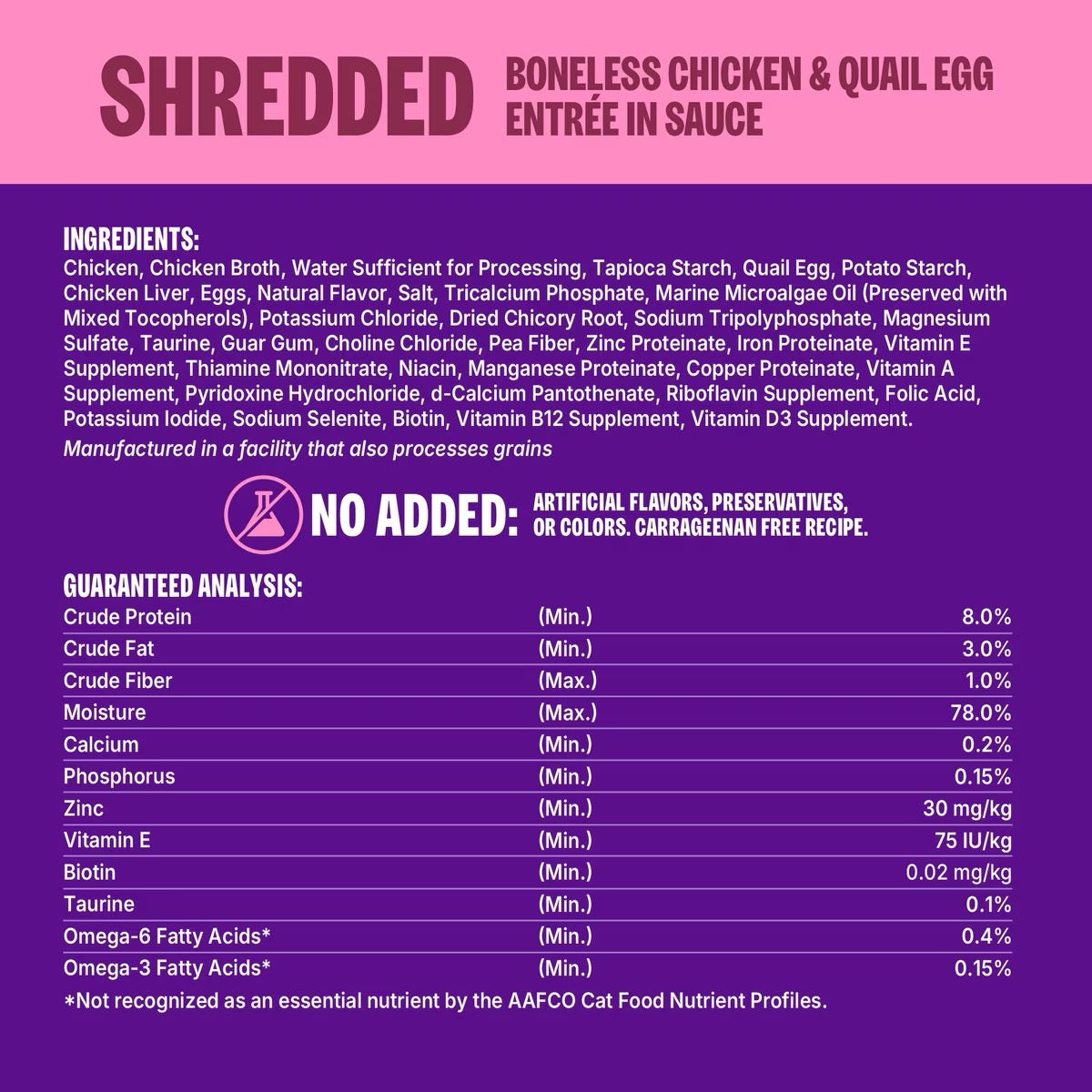Wellness Core Signature Select Grain Free Shredded Chicken & Quail Egg Wet Cat Food (2.8oz)
