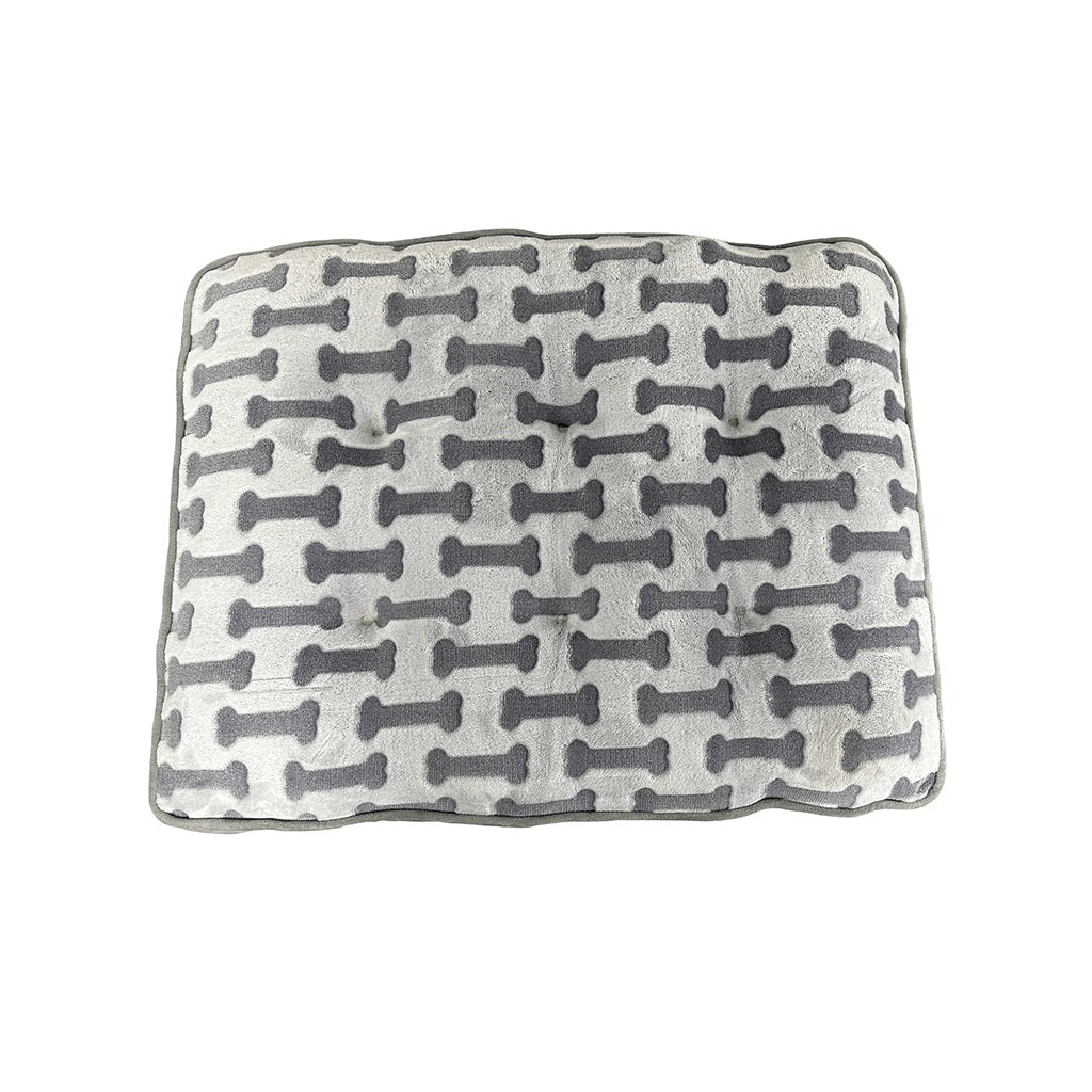Ethical Spot Sleep Zone Bone Print Pillow Bed (Light Gray)