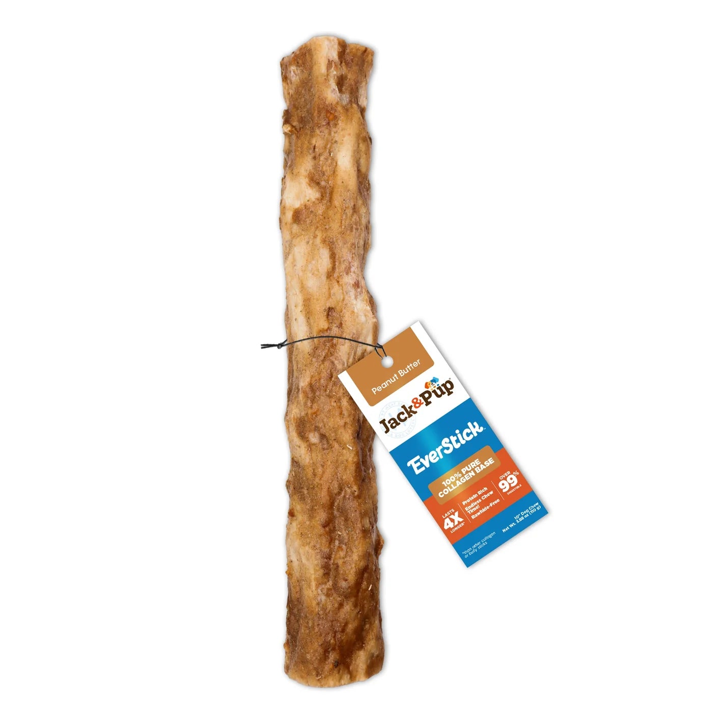 Jack & Pup Everchew Dog 10" Peanut Butter Collagen Stick