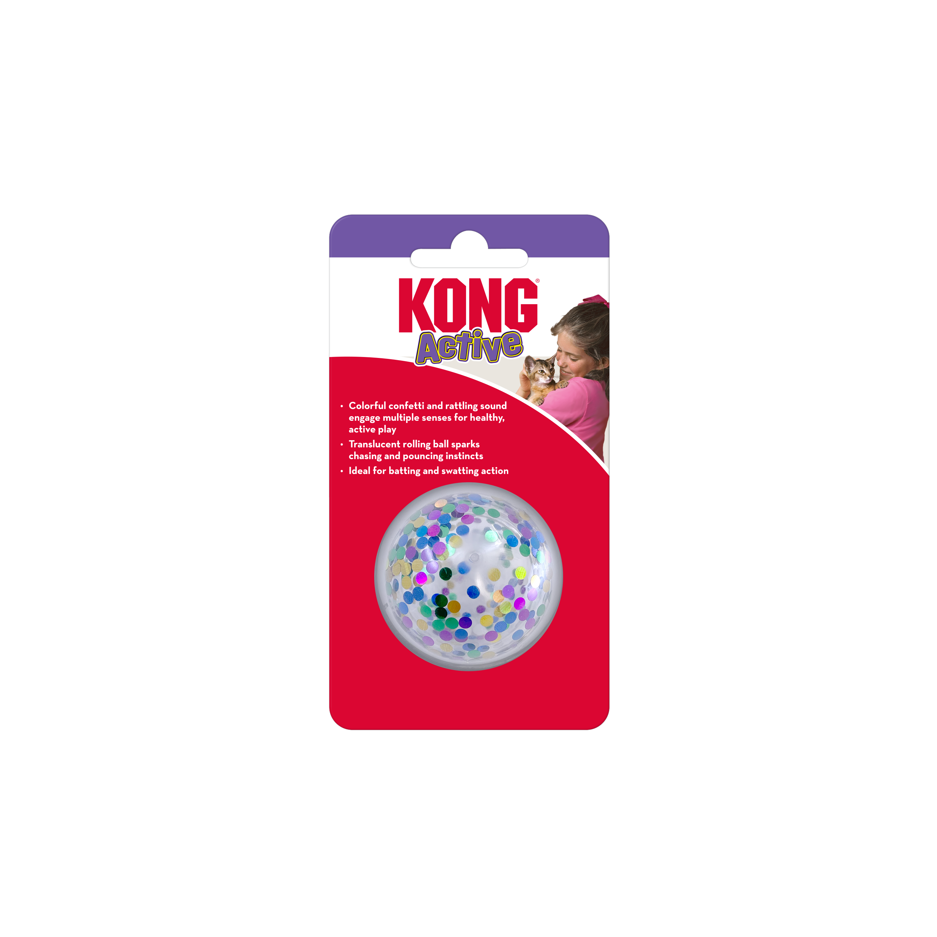 Kong Cat Active Confetti Ball