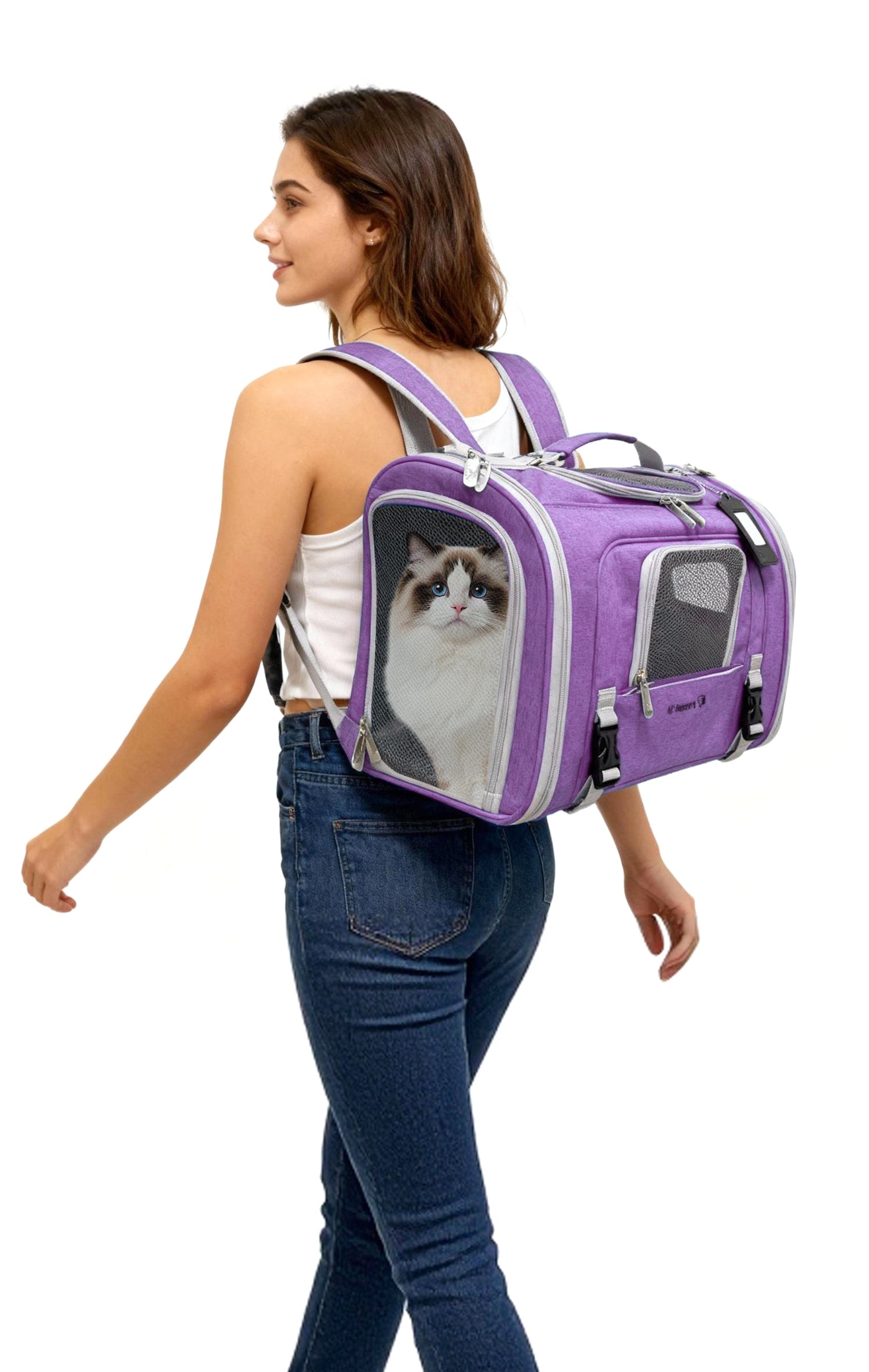 Mr. Peanut's Monterey Series Airline Compliant Horizontal Backpack Pet Carrier