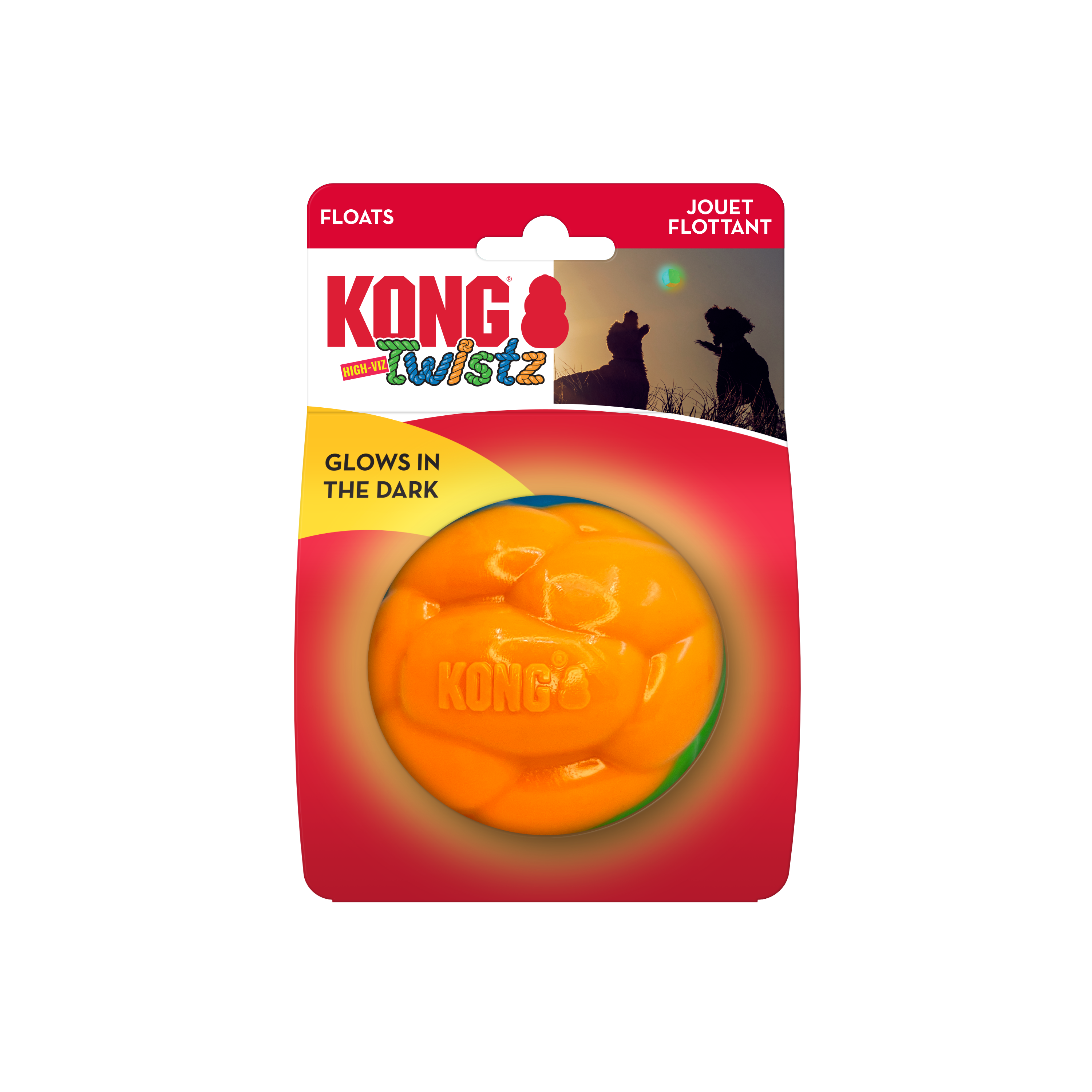 Kong Twistz High-Viz Ball Large