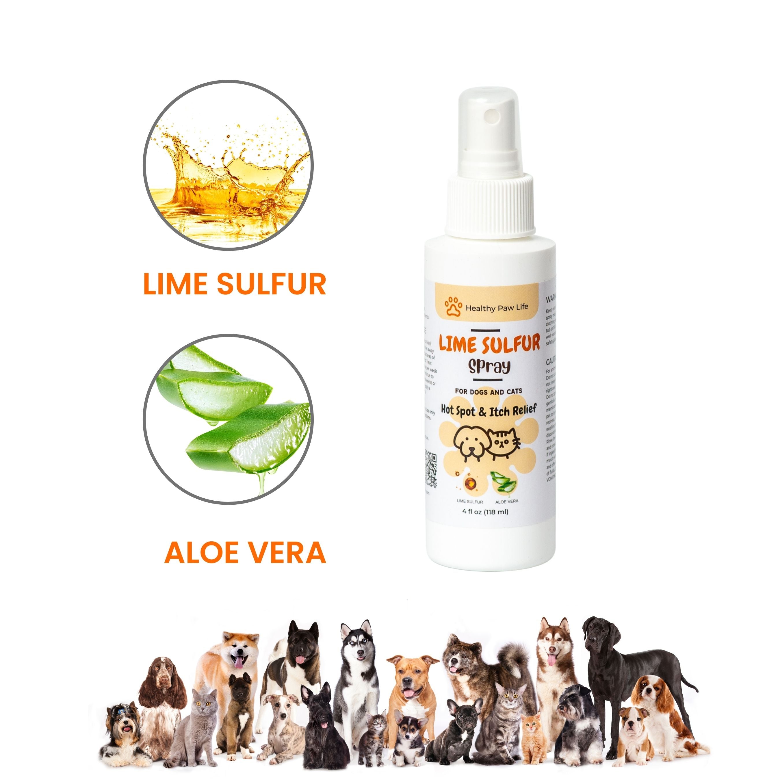 Lime Sulfur Pet Skin Cream and Spray