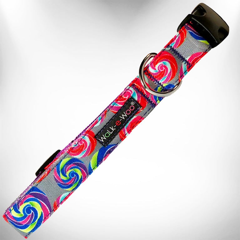 Walk-e-Woo Lollipop Dog Collars, Leads, and Bows - 2 Styles