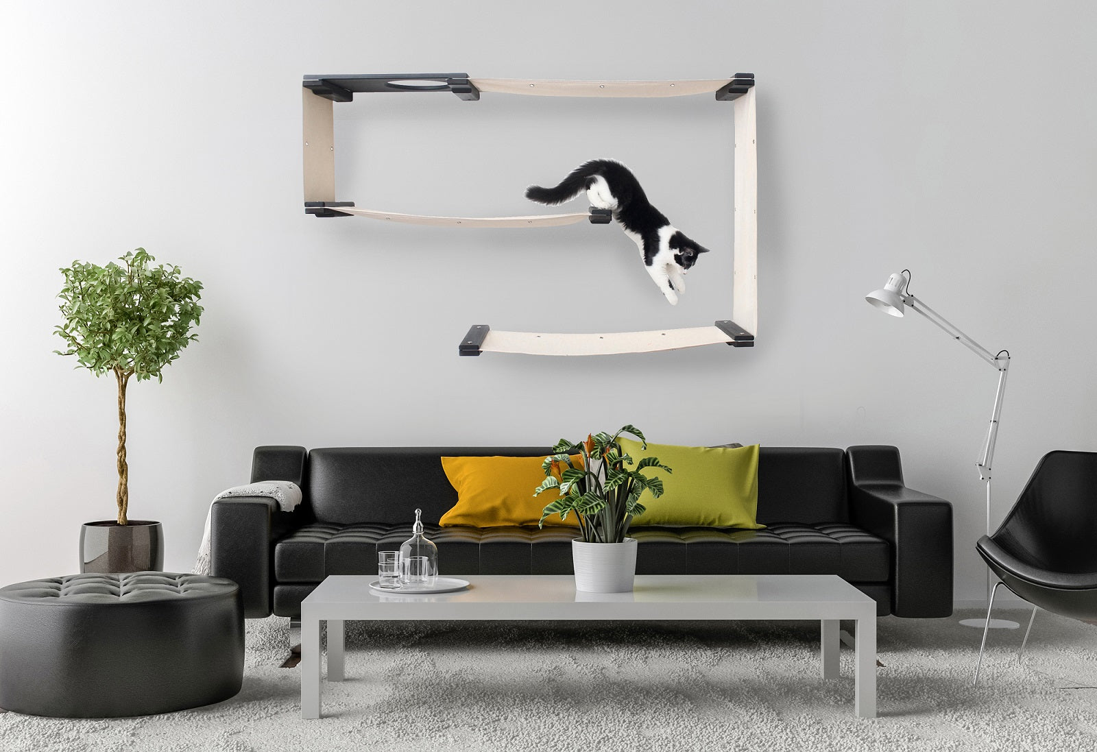 Cat Maze Wall - 3 Tier Cat Tree